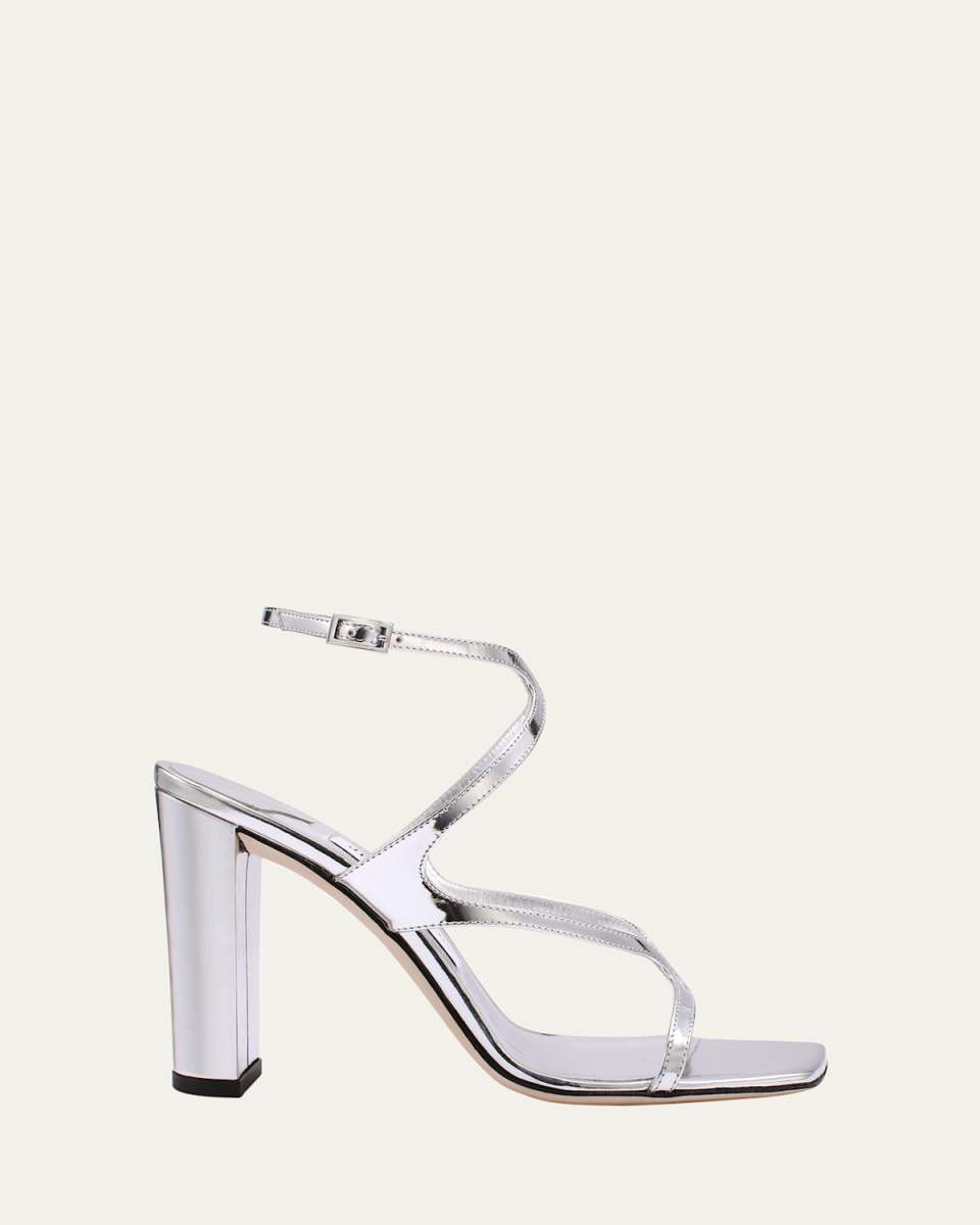 Azie Metallic Ankle-Strap Sandals